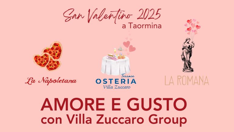 San Valentino a Taormina: amore e gusto con Villa Zuccaro Group. Scopri i menù speciali