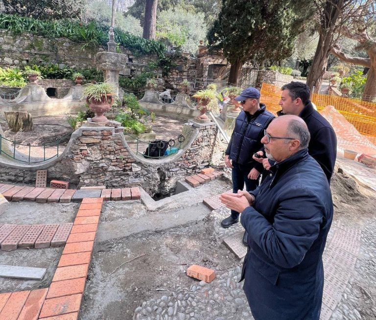Parco Trevelyan di Taormina, sopralluogo per i lavori di manutenzione