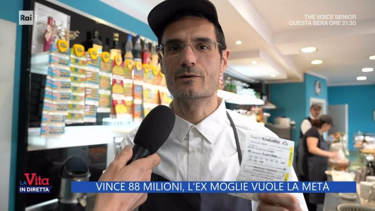 Vince al SuperEnalotto 88 mln, l’ex moglie vuole la metà dei soldi 