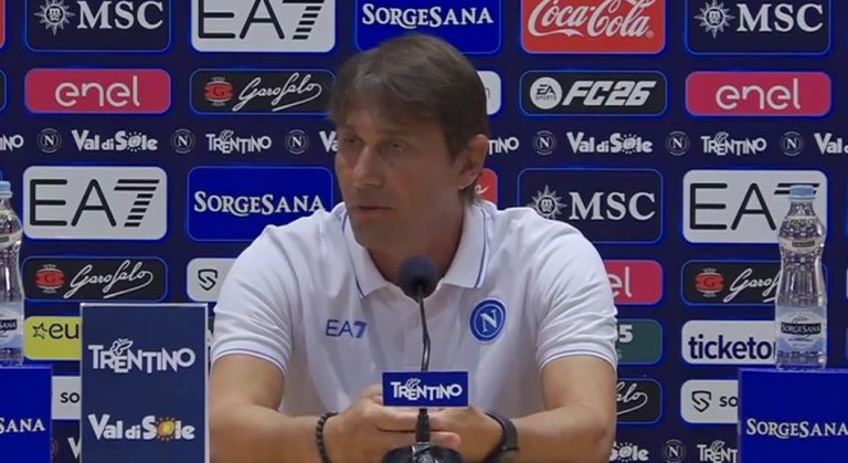 Conte: “Il Napoli ha lo scudetto e vuole vincere tutto. Saremo armati, tutti lo devono sapere”
