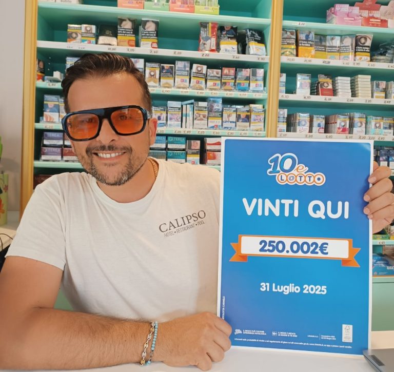 Taormina, 10eLotto: clamorosa vincita da 250 mila euro a Mazzeo