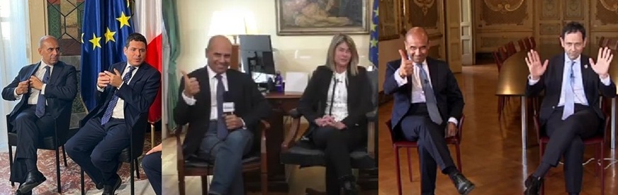 Scaglione con politici siciliani