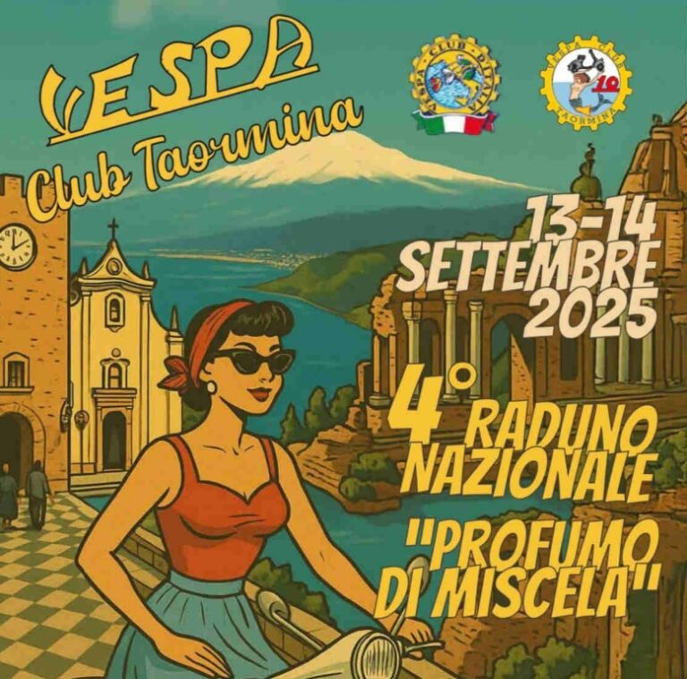 Il 13-14 settembre a Taormina oltre 400 Vespe da tutta Italia