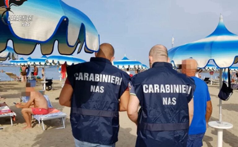 Controlli Nas in tutta Italia, in estate irregolarità al 37%