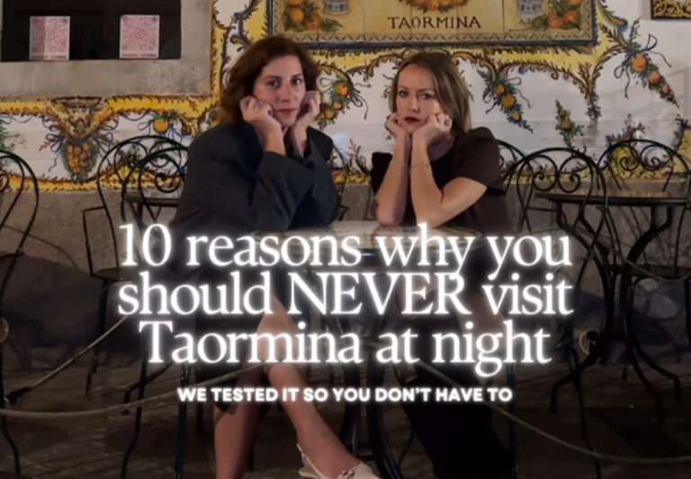 “Taormina, 10 motivi per cui non dovresti mai visitarla di notte”: il post di Chiara Magi e Mako Gochashvili che fa riflettere