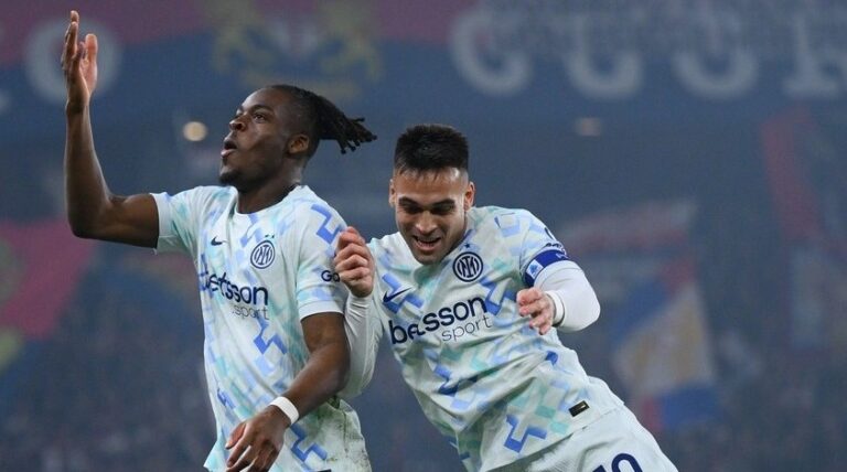 L’Inter batte il Genoa 2-1 al “Ferraris” ed è sola in vetta