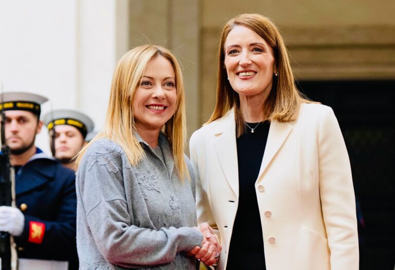 Incontro Meloni-Metsola a Palazzo Chigi
