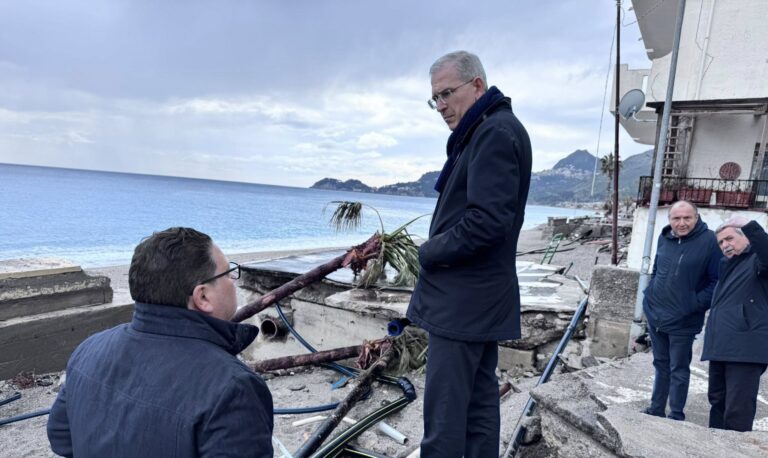 Ciclone Harry, Falcone a Letojanni: “Utilizzare tutti gli strumenti UE per aiuti a famiglie e imprese”