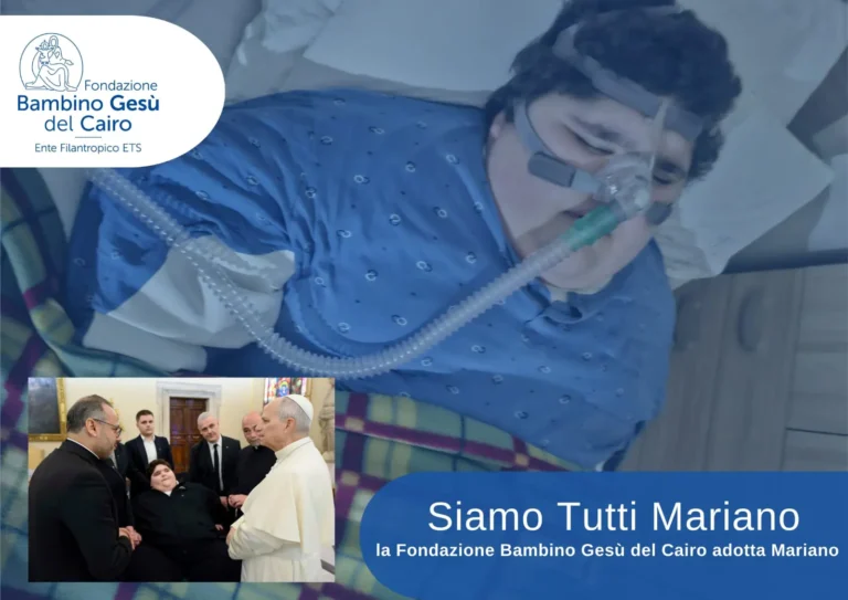 “Siamo tutti Mariano”: Fondazione Bambino Gesù del Cairo adotta bimbo di 200kg