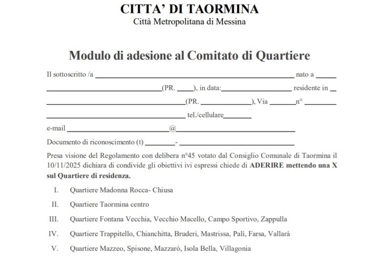 Taormina, Comitati di Quartiere: partecipazione reale o arruolamento politico?