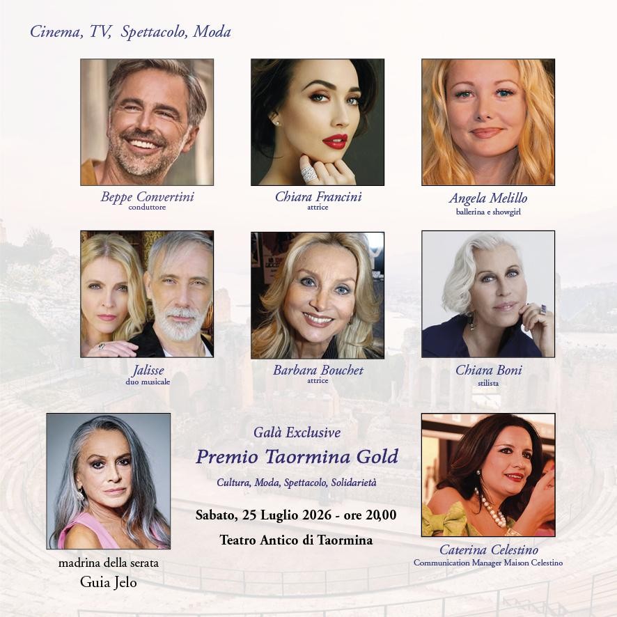 Premio Taormina Gold, il 25 luglio va in scena l'eccellenza italiana 1 Premio Taormina Gold 2